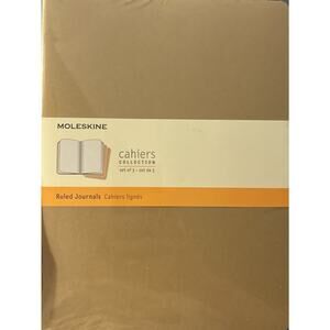 Cashier Journals: Moleskine Cahier Journal (Set of 3), Large, Ruled, Kraft Brown